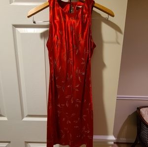 Vintage silk floral mini dress